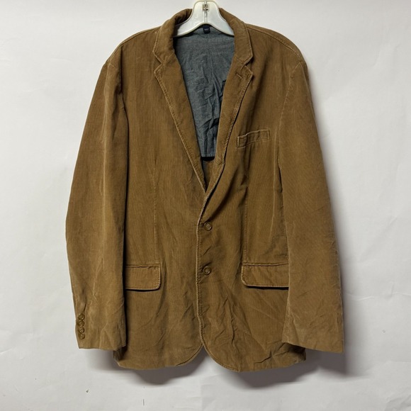 J Crew Men's Corduroy Blazer Brown Large 2 Button\‎ Preppy Old Money